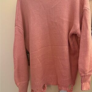 Acting Pro Pink Knit Crew Neck Sweater